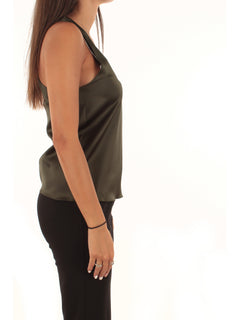Patrizia Pepe top in raso da donna green