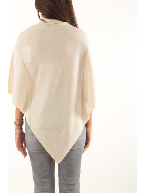 Patrizia Pepe poncho in cashmere da donna white