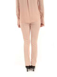 Patrizia Pepe Pantaloni slim in crêpe stretch da donna talco rose