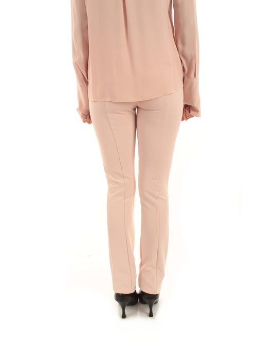 Patrizia Pepe Pantaloni slim in crêpe stretch da donna talco rose