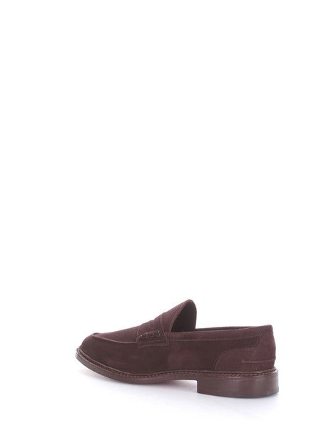 Tricker's Adam mocassino in pelle scamosciata da uomo coffee