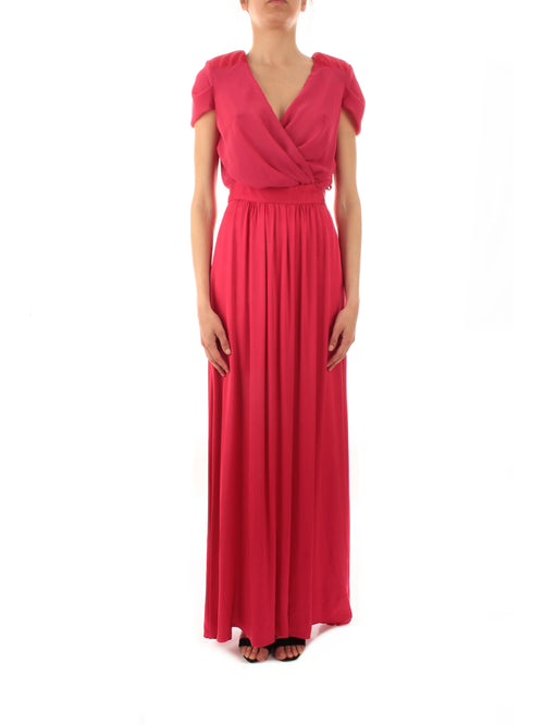 Annarita N abito lungo in raso da donna strawberry