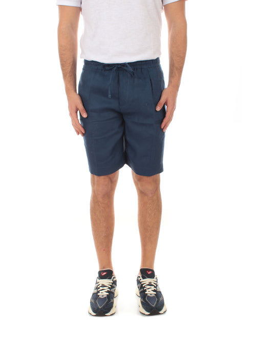 Michael Coal MC- MAX bermuda in puro lino da uomo bluette