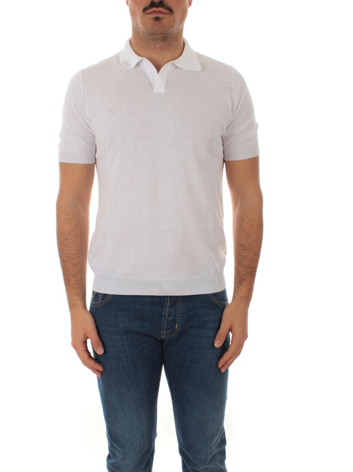 Tagliatore polo classica da uomo bianco
