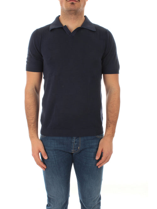 Irish Crone polo classica da uomo blu