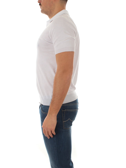 Tagliatore polo classica da uomo bianco