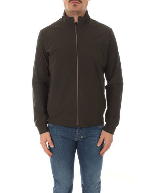 RRD-Roberto Ricci Designs felpa FLEECE SUMMER FULL ZIP da uomo verde militare