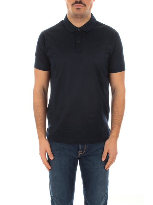 Paul & Shark polo in jersey di cotone da uomo blu navy