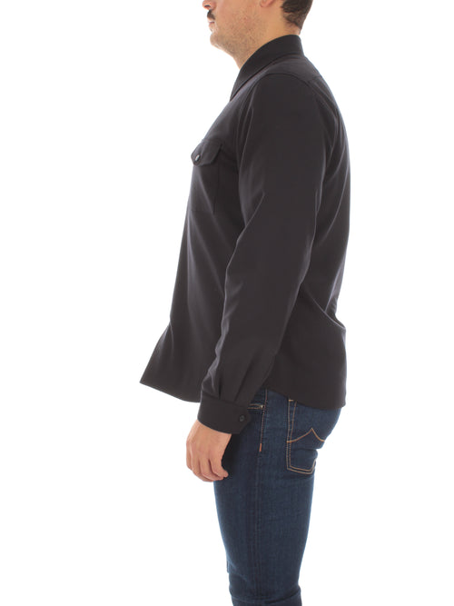 Aspesi giacca in lana imbottita da uomo navy blue