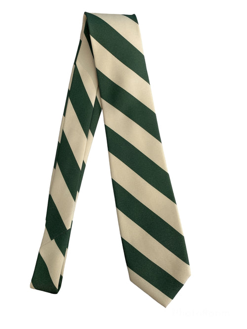 Barba cravatta 7 pieghe da uomo panna/verde