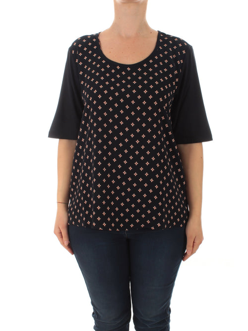 Persona By Marina Rinaldi VAMP T-shirt da donna blu navy