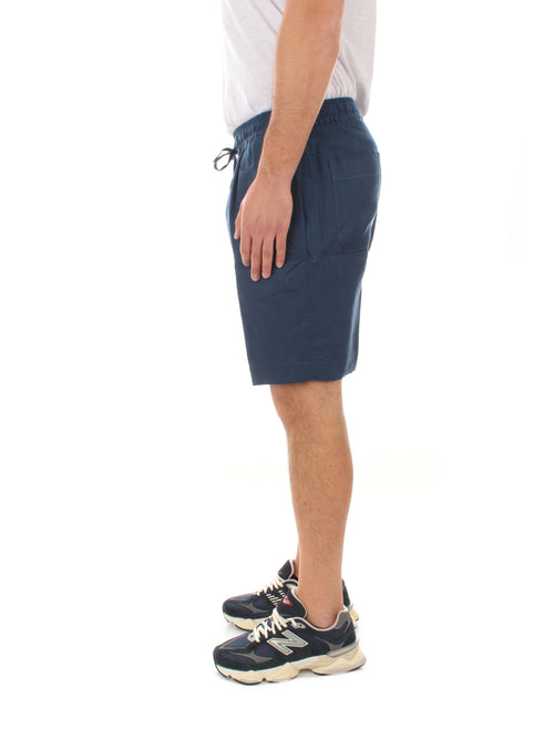 Michael Coal MC- MAX bermuda in puro lino da uomo bluette