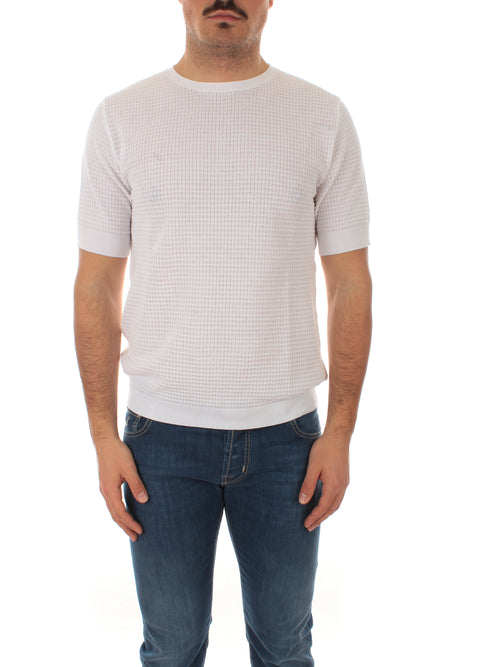 Irish Crone T-shirt in maglia lavorata da uomo bianco