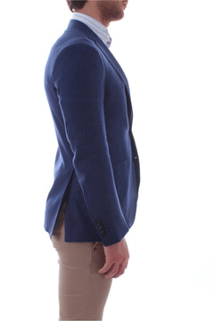Canali giacca monopetto elegante da uomo blu, AE01959