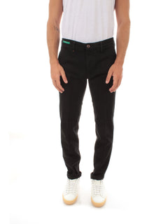 Re-Hash MUCHA-ECO pantalone chinos da uomo nero,P249 2290N