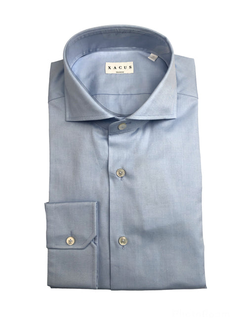 Xacus camicia in cotone azzurro da uomo,520ML 11229