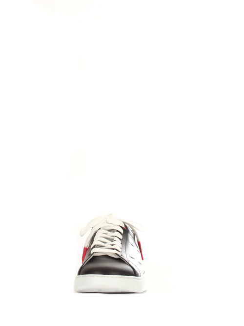 Kiton scarpa sneaker in pelle da uomo nero,USSN001X0218A0200E