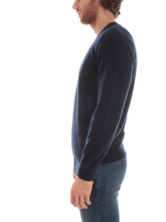 Fedeli ARGENTINA maglia girocollo da uomo blue scuro,4UI07001