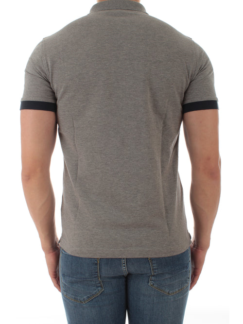 Sun 68 polo logo fluo multicolor da uomo grigio medio,A32121