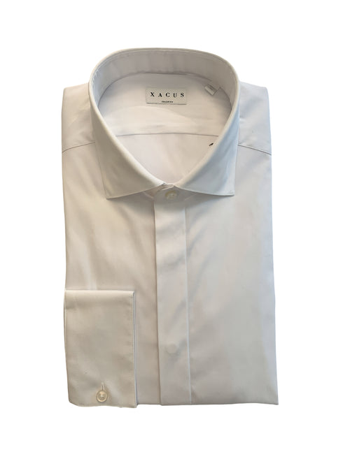 Xacus Camicia classica in cotone bianco da uomo,538ML 16125