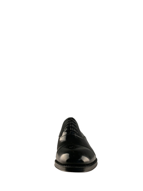 Santoni stringata in pelle black da uomo,MCRO04508JB2IOBRN01