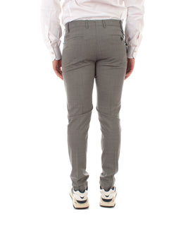 Berwich MORELLO pantalone con cinta da uomo grey,FA1755X