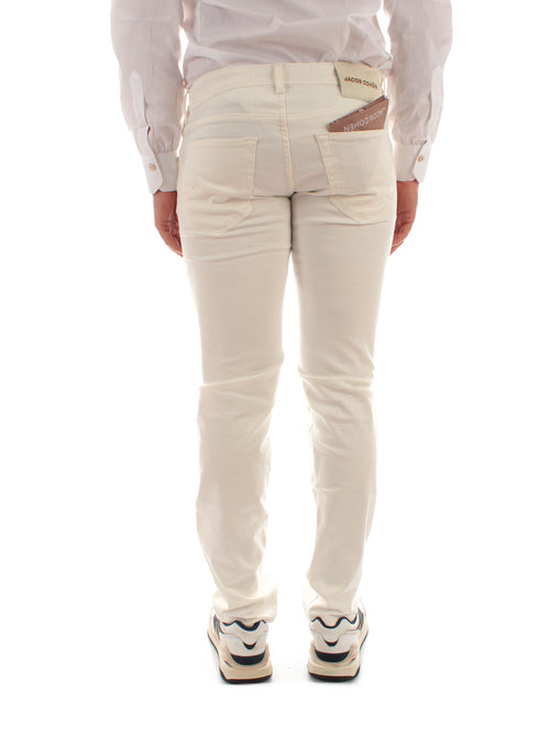 Jacob Cohen NICK jeans super slim da uomo bianco,UQE07 30 S3732