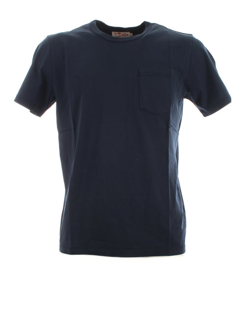 Mc2 Saint Barth T-shirt con taschino in cotone blue navy da uomo,DOVER P