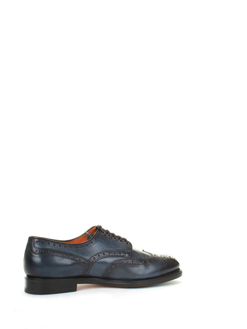 Santoni scarpa stringata Oxford da uomo blu, MCC014273JH3ICPLU45