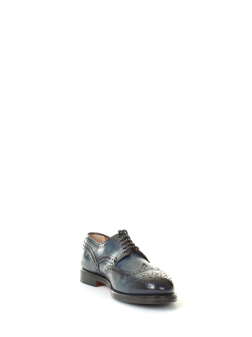 Santoni scarpa stringata Oxford da uomo blu, MCC014273JH3ICPLU45