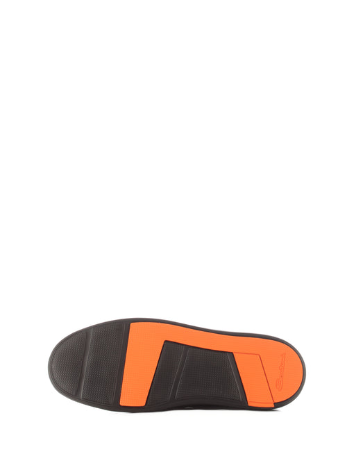 Santoni sneaker low top in pelle nero da uomo,MBCD21738NEABFEIN01