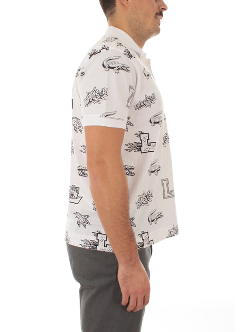 Lacoste polo con stampa personalizzabile Holiday Lacoste da uomo bianco,PH1421