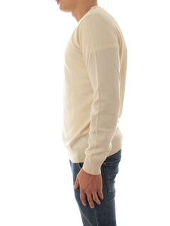 Kangra maglia in puro cashmere white da uomo,5003 01