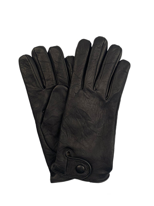 Orciani guanti nappa in pelle da uomo nero,GU0100