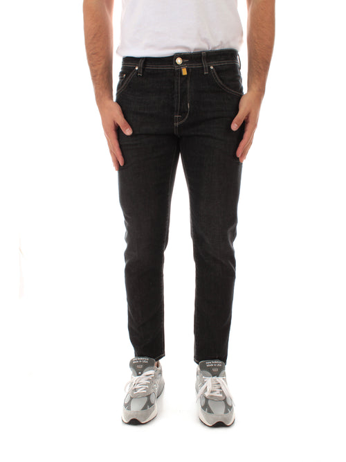 Jacob Cohen SCOTT cropped carrot slim fit jeans nero da uomo,UQE1532S3727262D