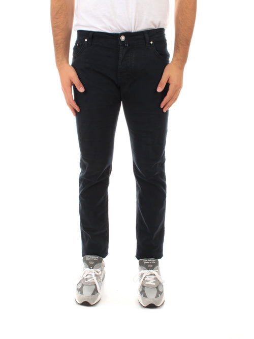 Jacob Cohen Nick Slim jeans in cotone stretch da uomo blu scuro, U Q E06 36 S 3651