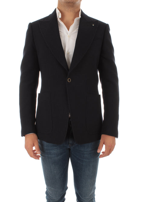Lardini giacca blazer blu tessuto mowear - attitude da uomo,IR6901EJ39 IRJ59515