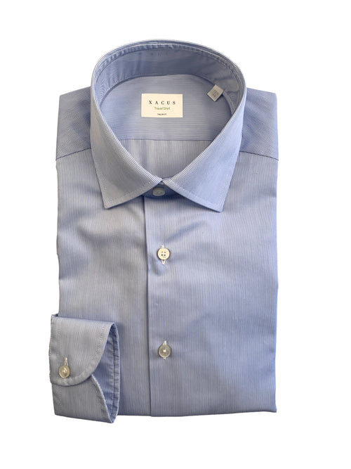 Xacus camicia Travel shirt celeste da uomo,WF531ML 11363
