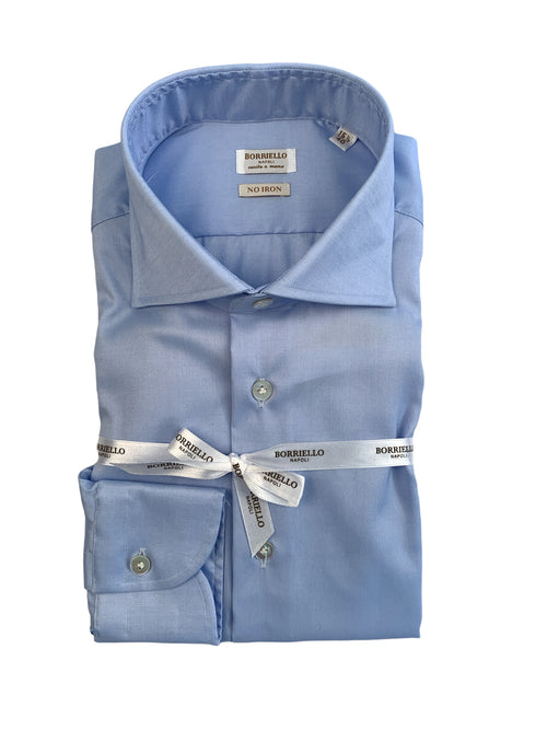 Borriello camicia No-iron da uomo azzurro, 1505