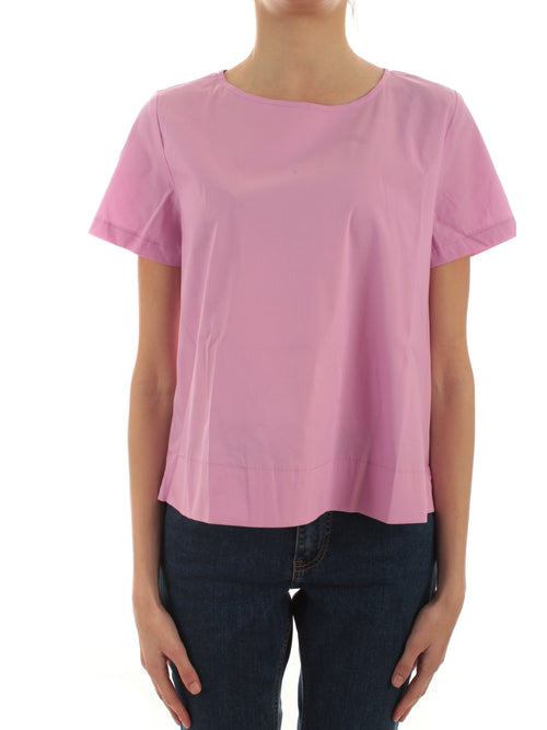 Emme Marella CATANIA blusa in popeline da donna rosa unito