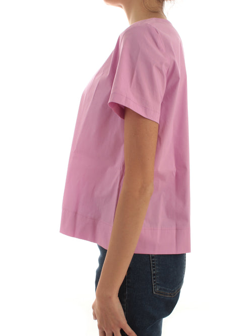 Emme Marella CATANIA blusa in popeline da donna rosa unito
