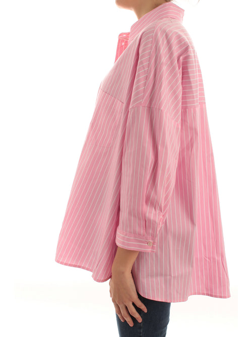 Emme Marella ADRIANA camicia over da donna rosa rigato
