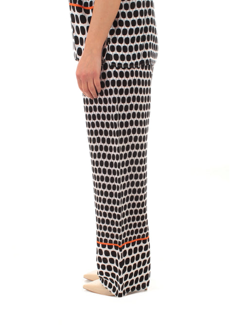 Persona By Marina Rinaldi REDINE pantaloni da donna bianco/nero/papaya