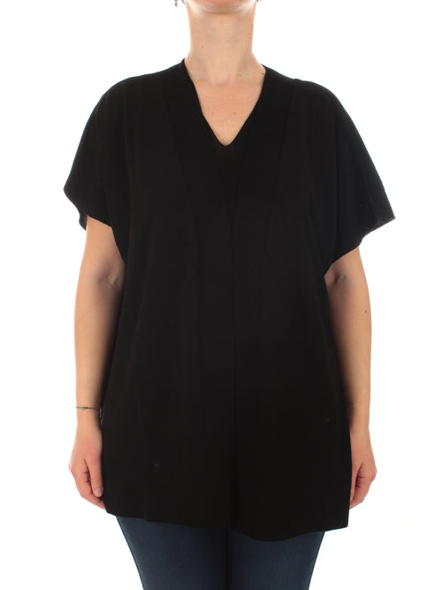 Persona By Marina Rinaldi MADRAS cardigan da donna nero
