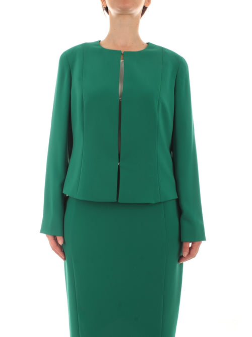 Persona By Marina Rinaldi CINA giacca in fluido stretch da donna giada scuro
