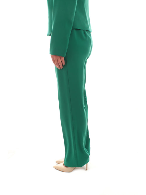 Persona By Marina Rinaldi RACHELE pantaloni in fluido stretch da donna giada scuro
