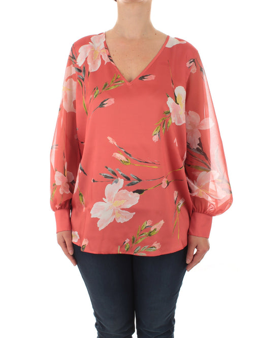 Persona By Marina Rinaldi FILO casacca blusa in twill di georgette multicolore