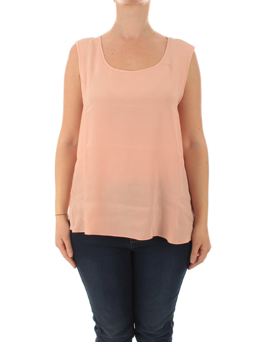 Persona By Marina Rinaldi BELLA top in misto seta da donna pompelmo