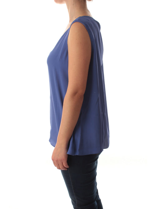 Persona By Marina Rinaldi BELLA top in misto seta da donna pavone