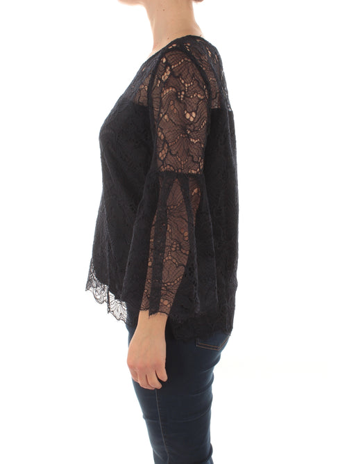 Persona By Marina Rinaldi FLORIANA blusa in pizzo da donna blu